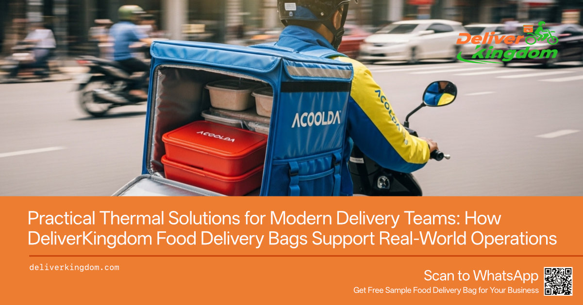 現代の配達チームのための実用的な保温ソリューション：DeliverKingdomの食品配達バッグが実際の業務をどのようにサポートするか