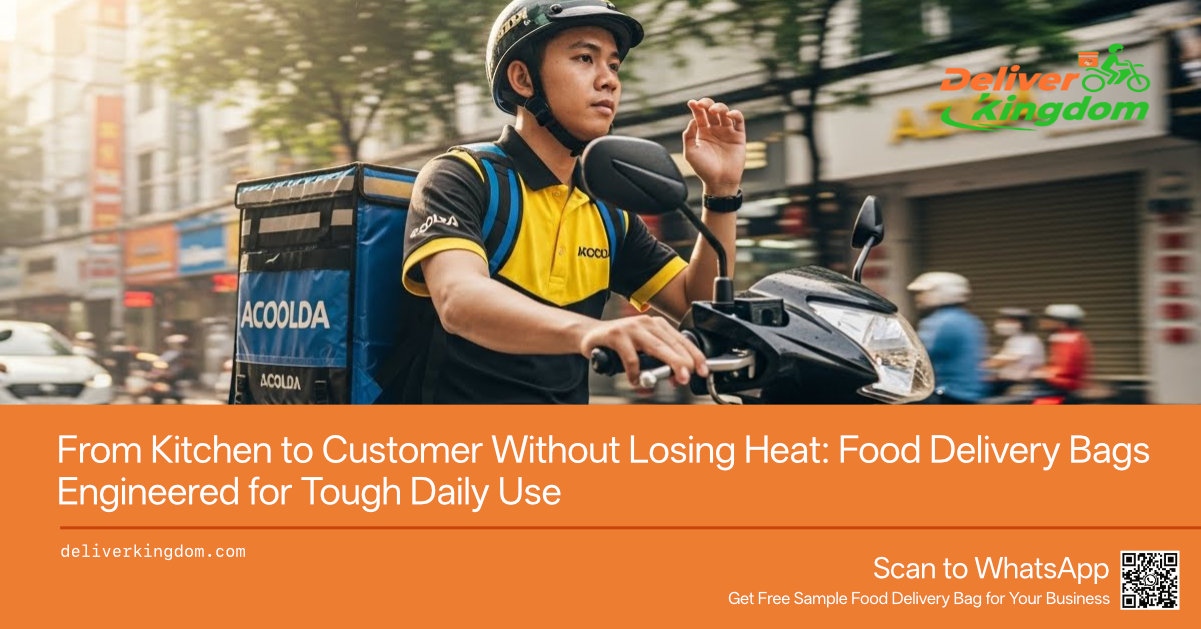 キッチンからお客様へ、熱を逃さず届ける：タフな日常使いに配慮したフードデリバリーバッグ
